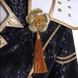 Kpop Demon Hunters Zoey Cosplay Costume Black Golden Halloween Huntrix Outfit Becostume