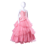 Kids Wicked Witch Glinda Cosplay Costume Pink Dress Good Witch Outfit Becostume