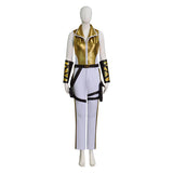 Masters of the Universe Teela Cosplay Jumpsuit White Gold Combat Outfit Becostume
