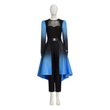 Descendants Wicked Wonderland Evil Cosplay Costume Black Blue Gradient Outfit Becostume