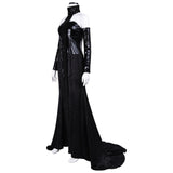 Star Wars Padmé Amidala Black Gown Cosplay Costume with Train Halloweeen Outfit Becostume