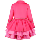 Descendants Wicked Wonderland 5 Red Cosplay Costume Kids Pink Jumpsuit Becostume