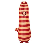 Inflatable Worm Funny Costume Halloween Party Orange Red Striped Blow-up Adult Suit Becostume