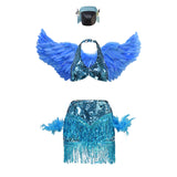 Rio Blue Bird Cosplay Costume Blue Rio Costume Stunning Halloween Outfit Becostume