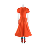 The Bride 2026 Movie Ada Cosplay Costume Orange Satin Dress Halloween Outfit Becostume