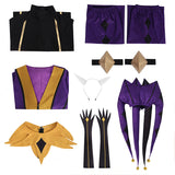 The Freak Circus Jester Cosplay Costume Jester Purple Halloween Outfit BEcostume