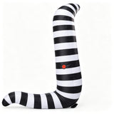 Inflatable Worm Funny Costume Halloween Party White Black Striped Blow-up Adult Suit Becostume