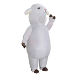 Inflatable White Sheep Inflatable Costume Lamb Funny Blow Up Suit Halloween Party Carnival