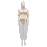 1791's Lady Dream of Jeannie Cosplay Costume Jeannie White Halloween Outfit Becostume