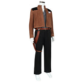 Star Wars Han Solo Cosplay Costume Complete Set Brown Suede Jacket Becostume