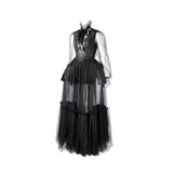 Deluxe Wednesday Season 2 Wednesday Black Dance Mesh Dress Cosplay Costume Becostume