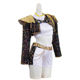 Kpop Demon Hunters Rumi Kids Adult Golden Black Performance Dance Outfit Becostume