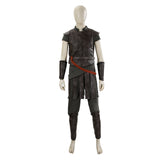 Odyssey Cosplay Costume Warrior Vintage Leather Armor Gray Cloak Costume Becostume
