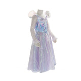 Wicked Glinda Purple Dress Kids Cosplay Costume Halloween Suit BEcostume