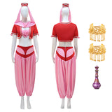 I Dream of Jeannie Costume Women Genie Costume Set Halloween Suit Becostume