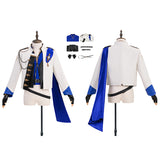 Final Fantasy XIV Seneschal Prince's Cosplay Costume Blue White Halloween Suit Becostume