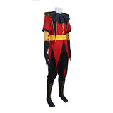 The Freak Circus Pierrot Cosplay Costume Jester Red Halloween Outfit BEcostume