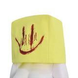 Backrooms Partygoer Face Hood Creepy Bloody Smiley Yellow Head Cover Becostume