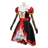 Alice in Wonderland Queen of Hearts Dress Fancy Halloween Woman Kids Outfit Becostume