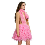 White Chicks Pink Flamingo Cosplay Costume Women Halloween Party Fancy Dress Becostume
