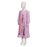 Kids Horror The Ice Cream Man Piper Cosplay Dress Girls Halloween Blood Print Nightgown Becostume