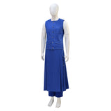 15th Doctor Ncuti Gatwa Cosplay Costume Season 2 of Doctor Who Striped Denim Suit Becostume