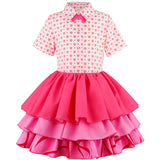 Descendants Wicked Wonderland 5 Red Cosplay Costume Kids Pink Jumpsuit Becostume
