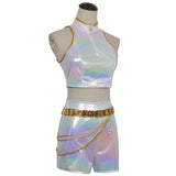 KPop Demon Hunters Rumi Stage Performance White Dance Costume Halloween Suit Becostume
