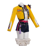 Deluxe Kpop Demon Hunters Rumi Cosplay Costume Yellow Halloween Outfit Becostume