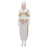 1791's Lady Dream of Jeannie Cosplay Costume Jeannie White Halloween Outfit Becostume