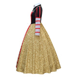 Queen of Hearts Costume Women Deluxe Red Queen Costume Royal Halloween Dress