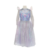 Wicked Glinda Purple Dress Kids Cosplay Costume Halloween Suit BEcostume