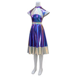 Alien Costume Halloween Alien Costume Metallic For Women Dress With Headband