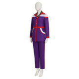 Weapons Aunt Miss Gladys Cosplay Costume Purple With Bag Necklace Halloween Outfit