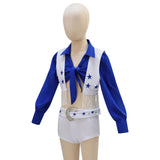 Star Dallas Cowboy Cheerleader Costume Kids High School Cheerleading Uniform Becostume