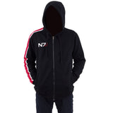 In Stock Mens N7 Hoodie Bomber Fleece Hooded Zip up Sweatshirt Mass 3 Cosplay Costume