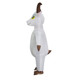Inflatable White Goat Cosplay Costume Funny Halloween Party Suit Becostume