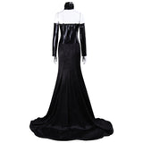 Star Wars Padmé Amidala Black Gown Cosplay Costume with Train Halloweeen Outfit Becostume