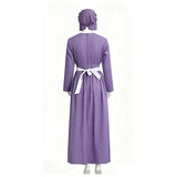 Little House on the Prairie Laura Cosplay Pioneer Purple Dress Polka Dot Colonial Costume Becostume