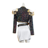 Kpop Demon Hunters Mira Cosplay Costume Golden Black Dance Outfit Kids Adult Becostume