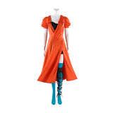 The Bride 2026 Movie Ada Cosplay Costume Orange Satin Dress Halloween Outfit Becostume