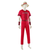 One Piece Live Action Season 2 Luffy Cosplay Costume With Hat Halloween Outfit Becostume