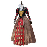 Alice in Wonderland Queen of Hearts Dress Fancy Halloween Woman Kids Outfit Becostume