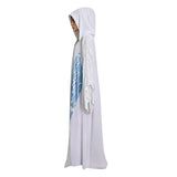 Star Wars Inspired Padme Amidala Cosplay Costume White Hooded Blue Printed Suit Becostume