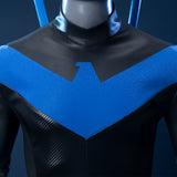 Dick Grayson Nightwing Cosplay Costume Nightwing Leather Jumpsuit Becostume
