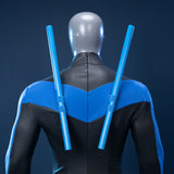 Dick Grayson Nightwing Cosplay Costume Nightwing Leather Jumpsuit Becostume