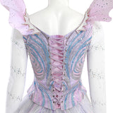 Wicked For Good Glinda Fairy Purple Cosplay Costume Prom Dress Halloween Outfit Becostume