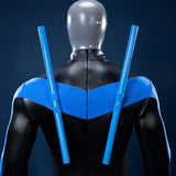 Dick Grayson Nightwing Cosplay Costume Nightwing Leather Jumpsuit Becostume