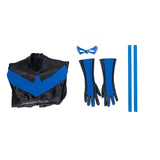 Dick Grayson Nightwing Cosplay Costume Nightwing Leather Jumpsuit Becostume