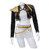 Kpop Demon Hunters Rumi Cosplay Cstume Golden Black Dance Outfit Becostume